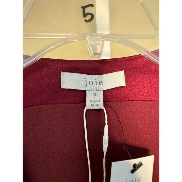 Joie NWT Kataniya V-Neck Cocktail Dress in Garnet Size 8 - Picture 9 of 12